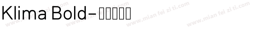 Klima Bold字体转换
